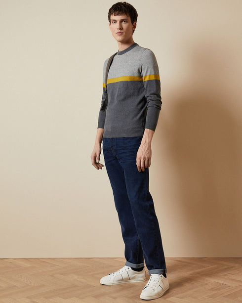 SOLANG-Denim-Straight mis wash jeans- Ted Baker Romania